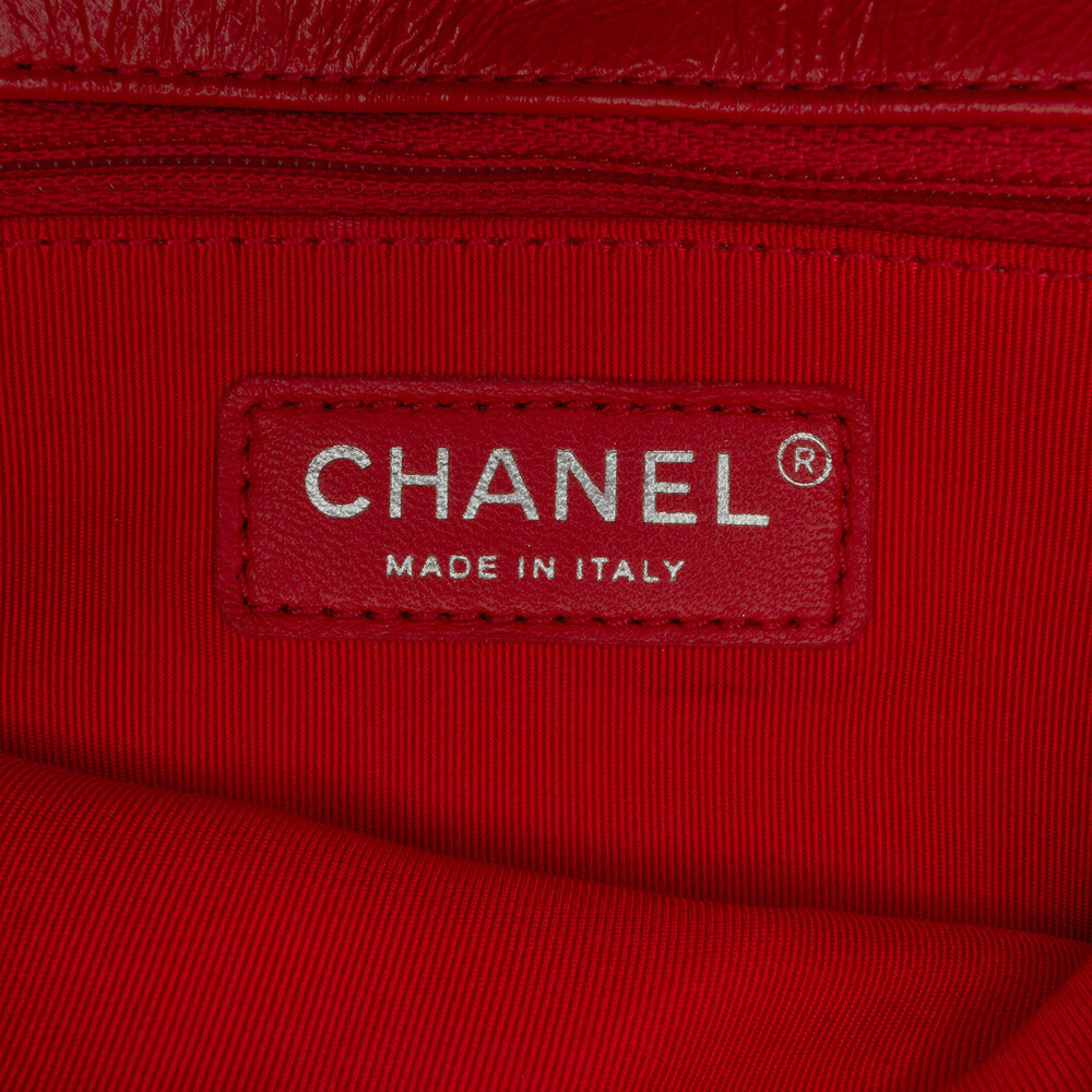Auth Chanel Cc Crinkled Skin Chain Flap #157799C23B - Picture 7 of 12